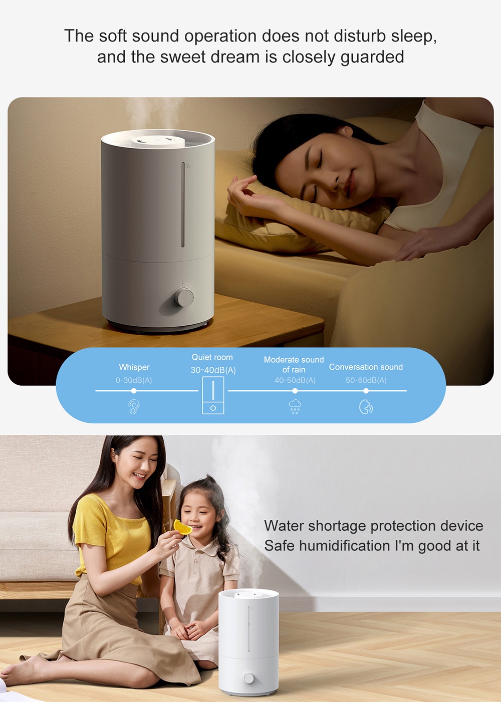 Xiaomi Mijia Humidifier 2 Silver Ion Anti Bacterial Material 4L Water