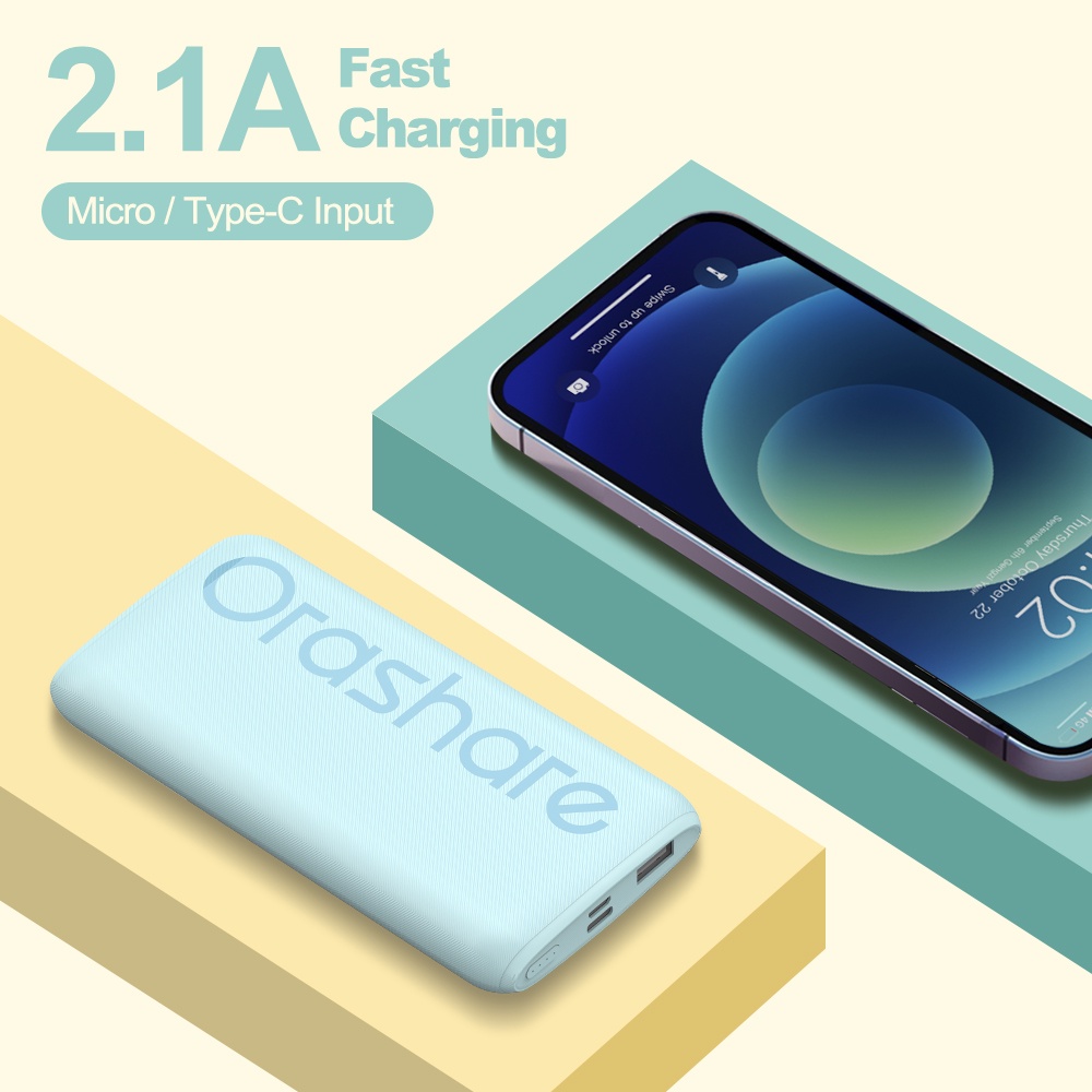 Orashare O Mah Powerbank Stylish And Slim Fast Charge Portable