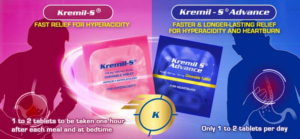 Unilab Kremil S Advance Antacid Tablets For Faster Lasting Relief