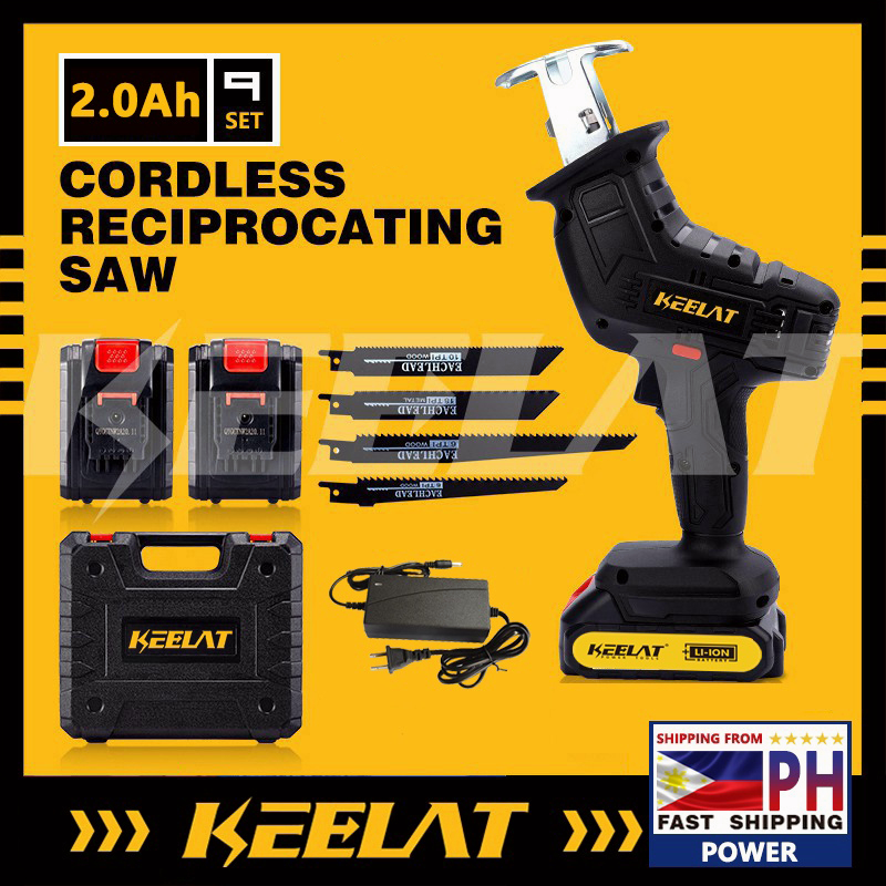 Keelat Ah Cordless Reciprocating Saw Kit Outdoor Electric With Pcs