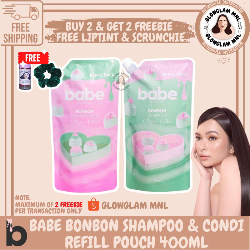 With Freebies Babe Formula Bonbon Refill Pack Shampoo Conditioner