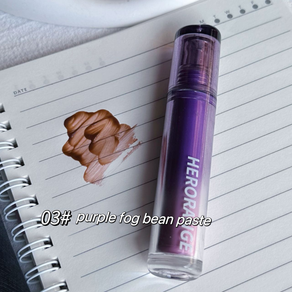 Fun Live New Herorange Purple Mist Cloud Dust Mirror Lip Glaze Color