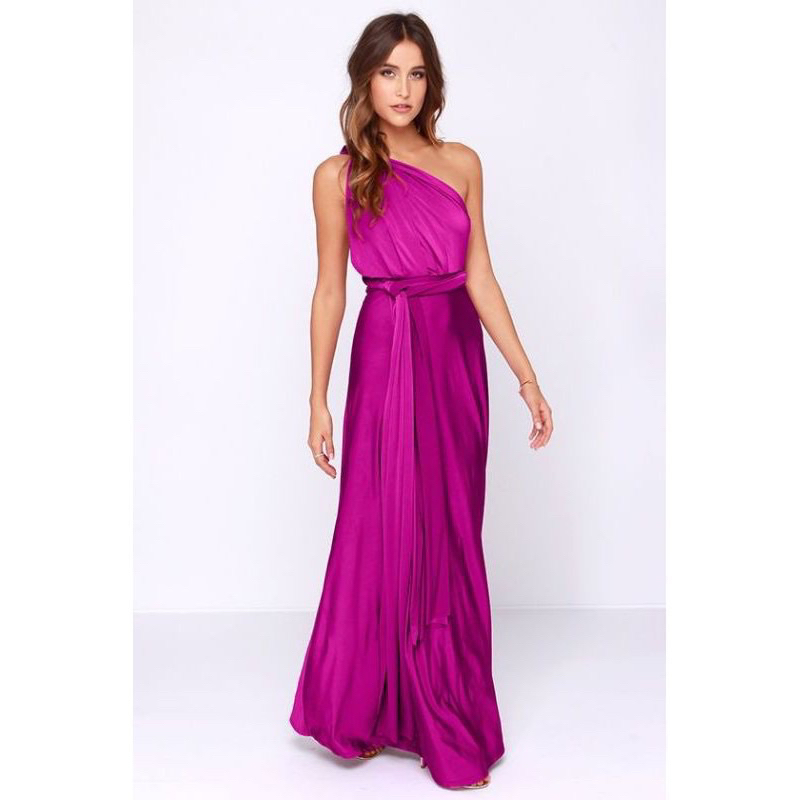 Magenta Infinity Dress With Attached Tube Floorlength Shopee Philippines