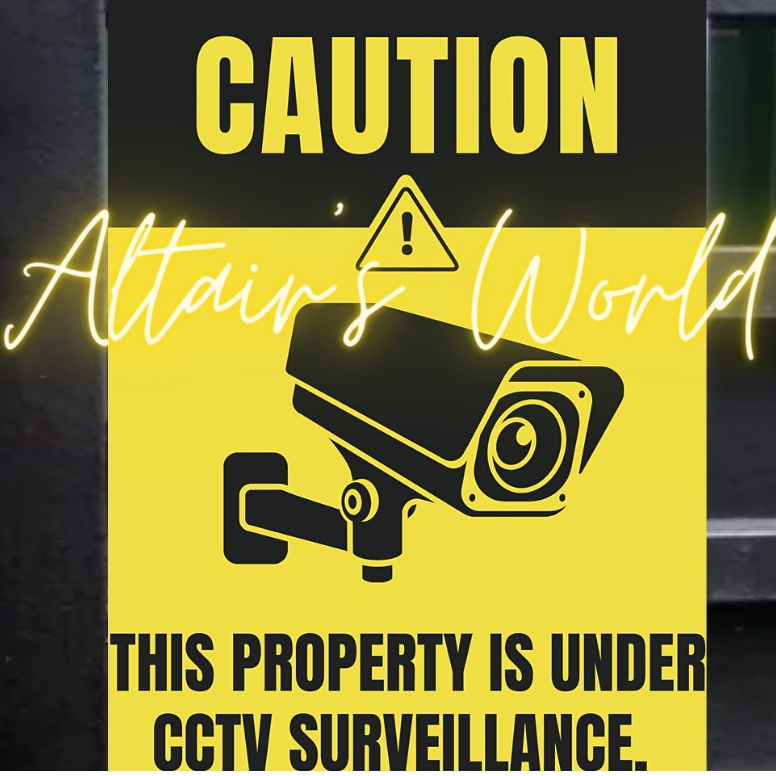 Cctv Signage Warning Cctv Protected Signage Aesthetic Laminated