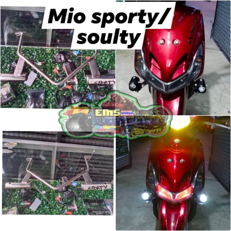 Mio Sporty Soulty Mini Driving Light Stainless Led Bracket Heavy Duty