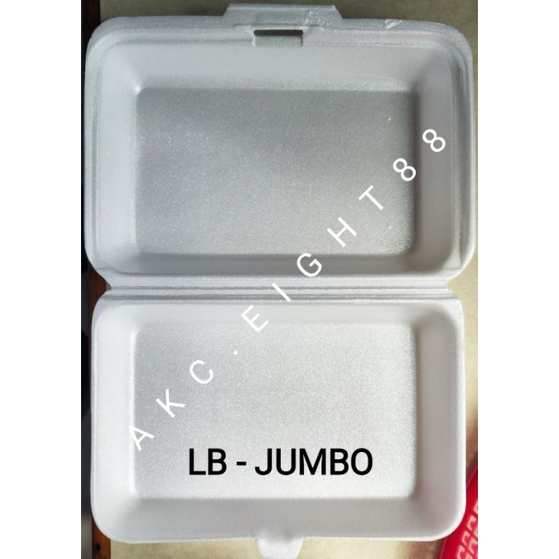 Lunch Box Jumbo LB Jumbo Food Styro 25 Or 50 Pcs Disposable