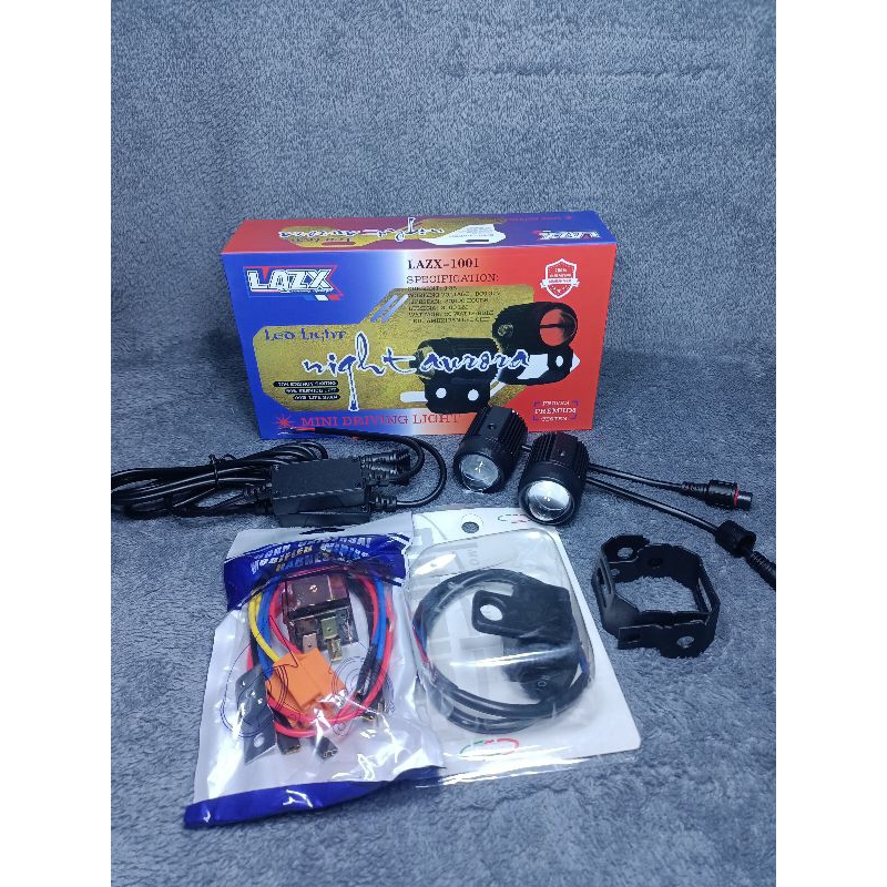 Lazx Mini Driving Light V W Free Switch And Relay Shopee Philippines