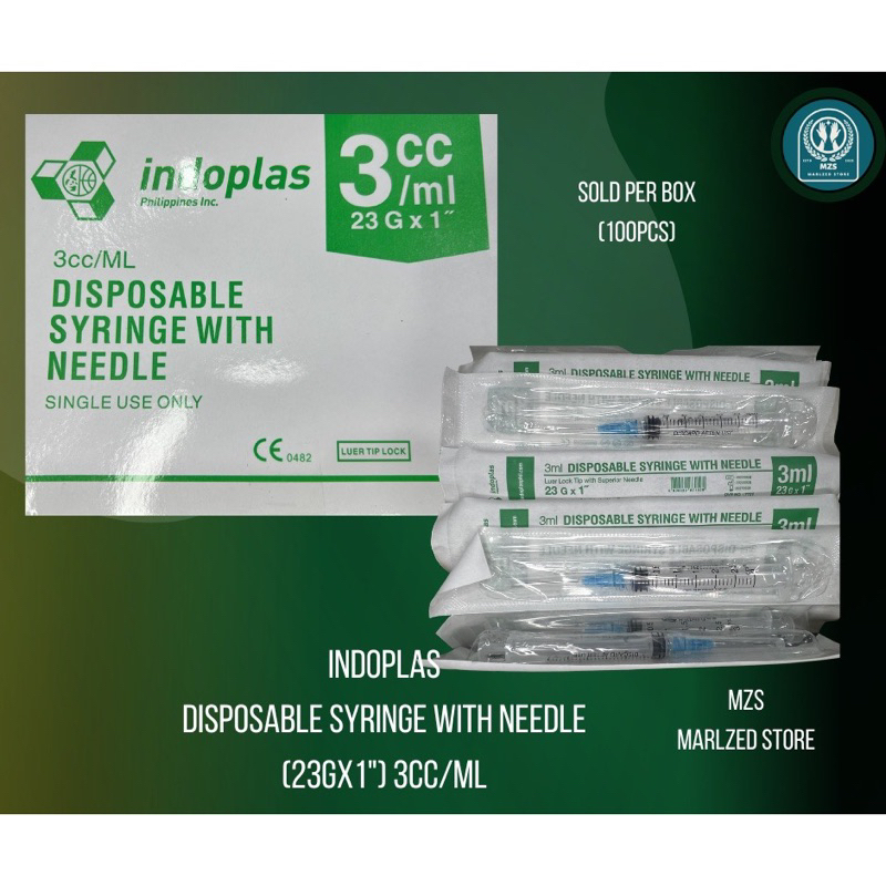 Indoplas Surrmed Cardinal Cc Disposable Syringe With Needle Gx