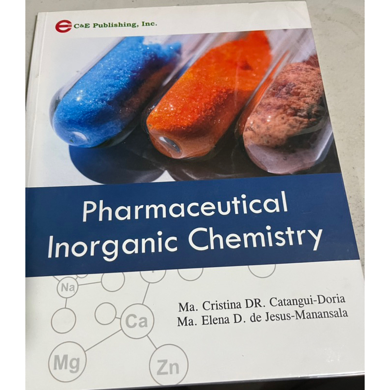 Pharmaceutical Inorganic Chemistry By Ma Cristina Dr Catangui Doria