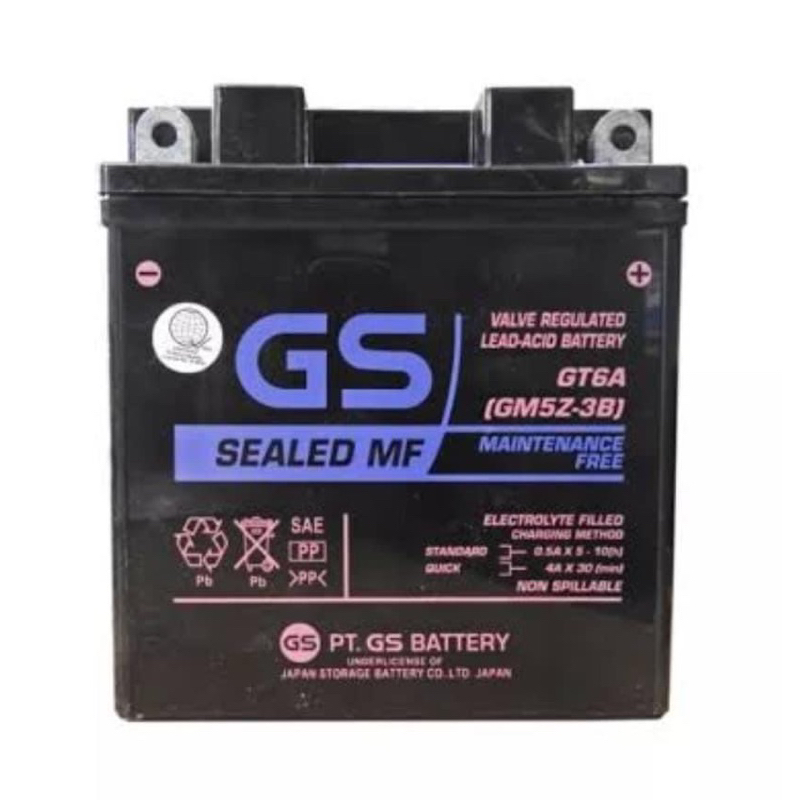 GS Battery GT6A GM5Z 3B Mio Sporty Old Crypton Raider J Crossover