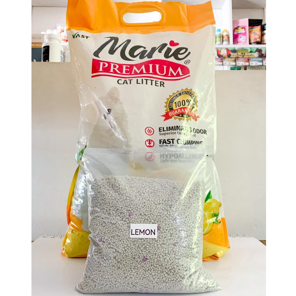 Marie Premium Cat Sand Lemon Scent 1 Kg 2 Kg Repacked Shopee