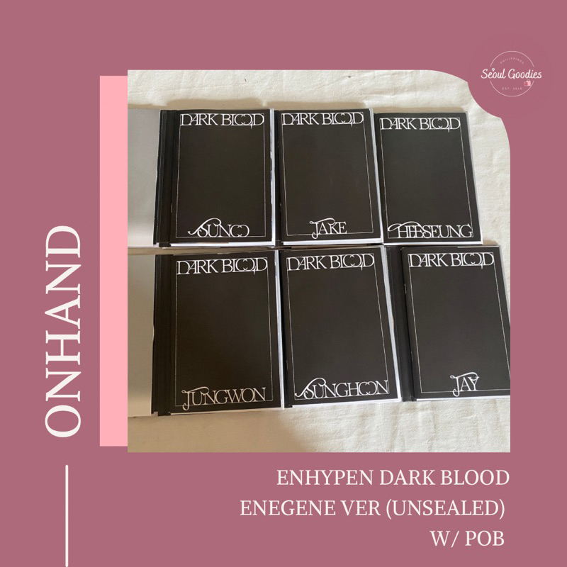 ONHAND ENHYPEN DARK BLOOD ENGENE VER Shopee Philippines