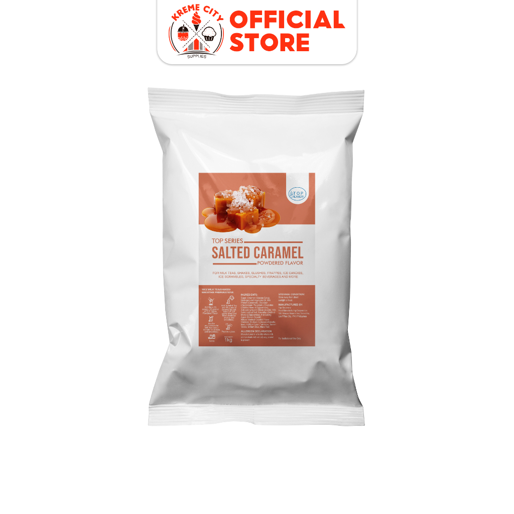 TOP Creamery Top Series Salted Caramel Powdered Flavor Beverage Drink