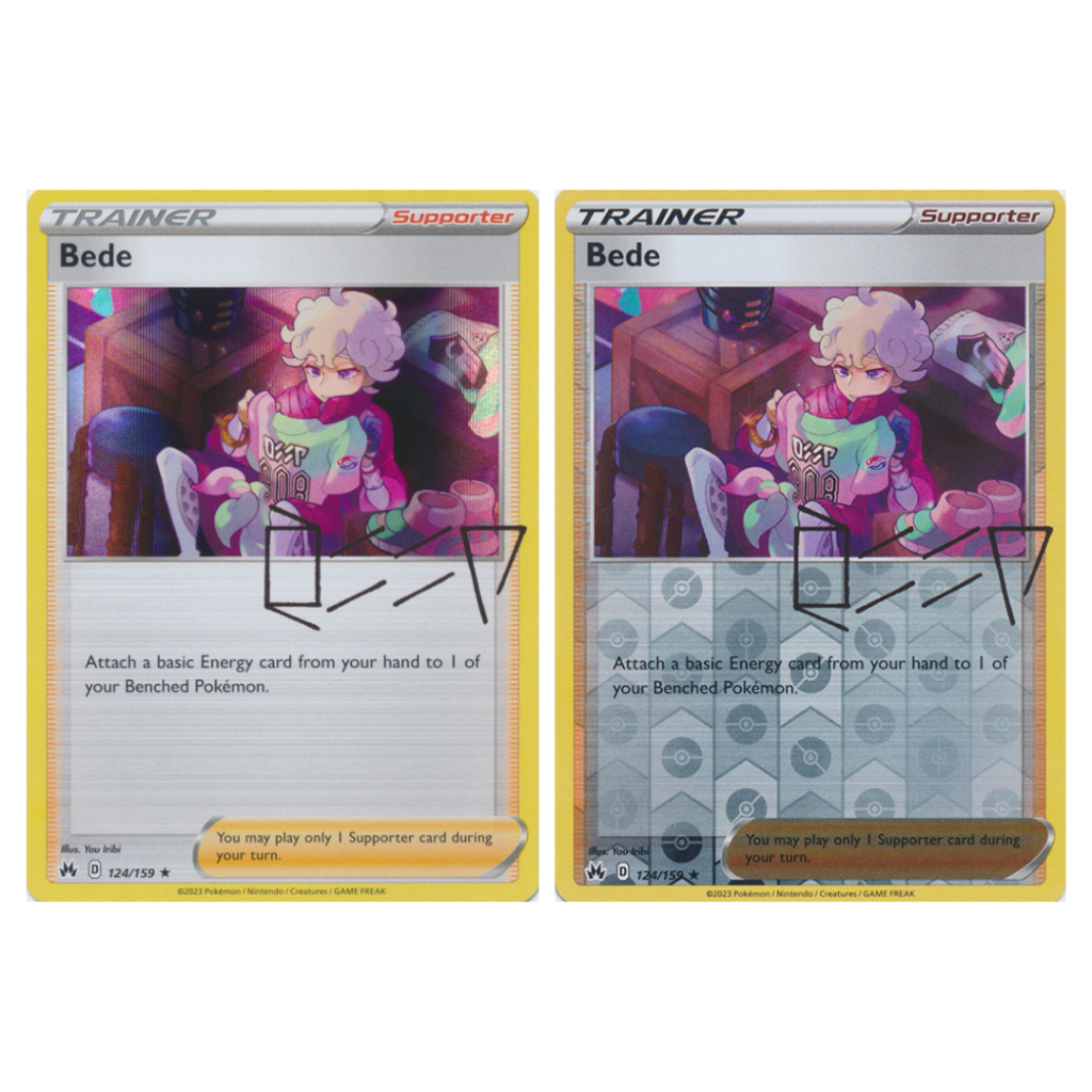 Bede 124 159 Rev Holo Rare Crown Zenith CRZ Pokemon TCG