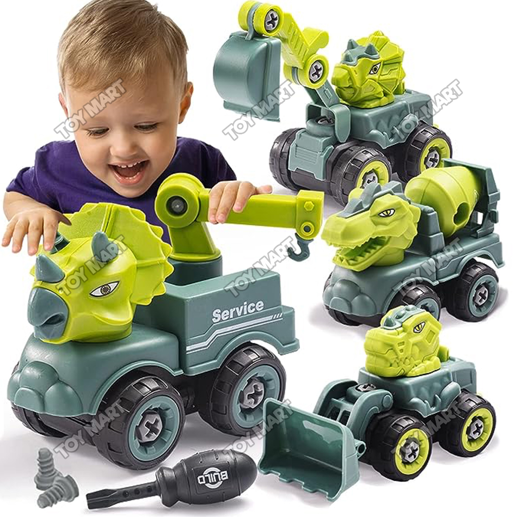 In Take Apart Dinosaur Construction Vehicle Toys Diy Building Car