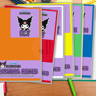 KUROMI Design NAME AND SUBJECT NOTEBOOK STICKER LABELS SANRIO KUROMI