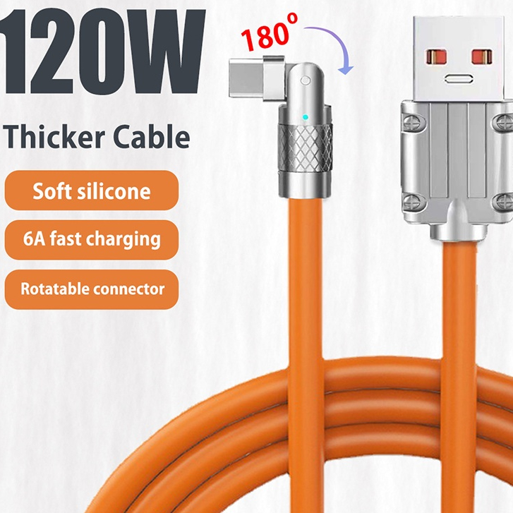 W Rotatable Super Fast Charging Cable A Gaming Zinc Alloy