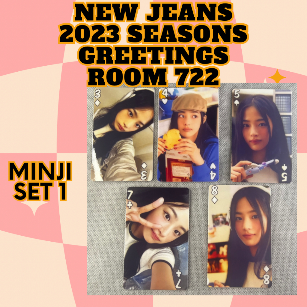 NEW JEANS 2023 SEASONS GREETINGS ROOM 722 UNOFFICIAL PHOTOCARD SET 5