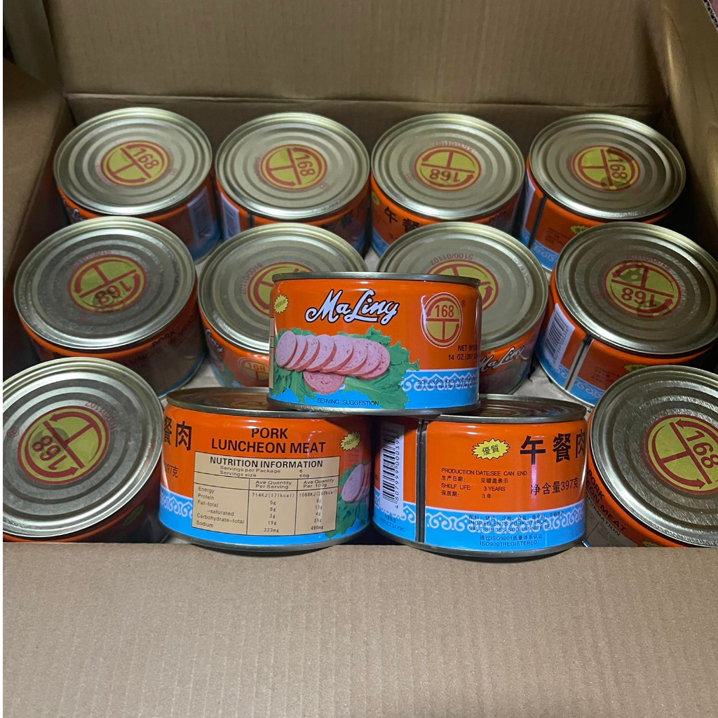 168 Maling Pork Luncheon Meat 1 Box 24 Pcs Shopee Philippines