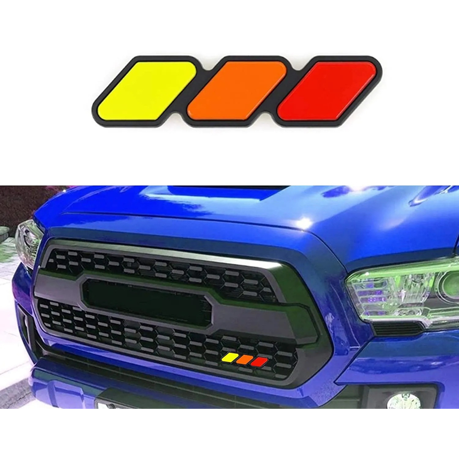 TRD TRI COLOR GRILL BADGE FOR TOYOTA VEHICLES Shopee Philippines