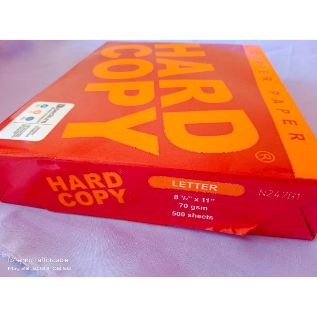 Hardcopy Bondpaper Gsm Substance Pcs Shopee Philippines