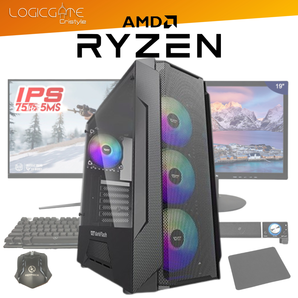 COMPUTER SET Ryzen 3 5 8GB 120GB SSD 700w PSU Dark Flash Case