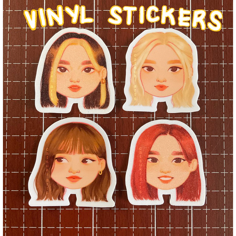 K Pop Blackpink Fanart Laminated Vinyl Stickers Waterproof Shopee