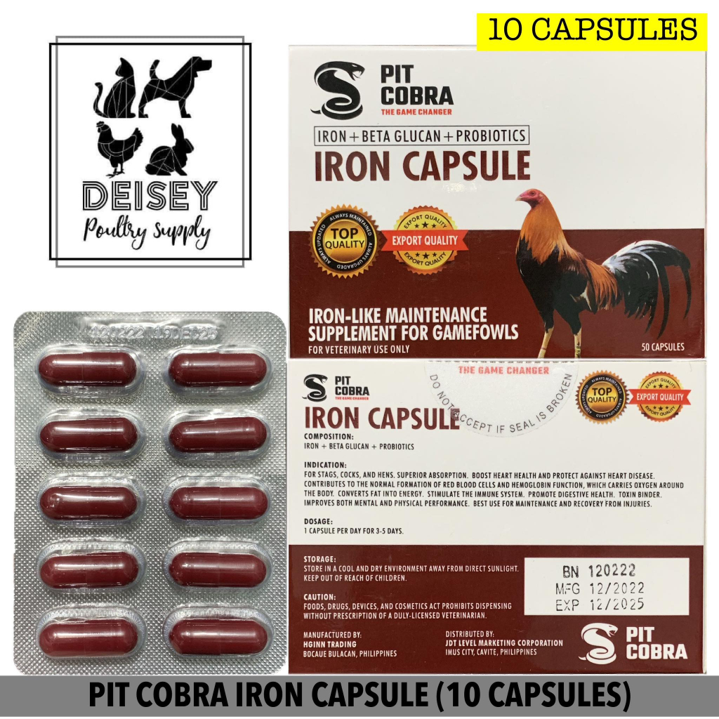 PIT COBRA IRON CAPSULE 10 CAPSULES Shopee Philippines