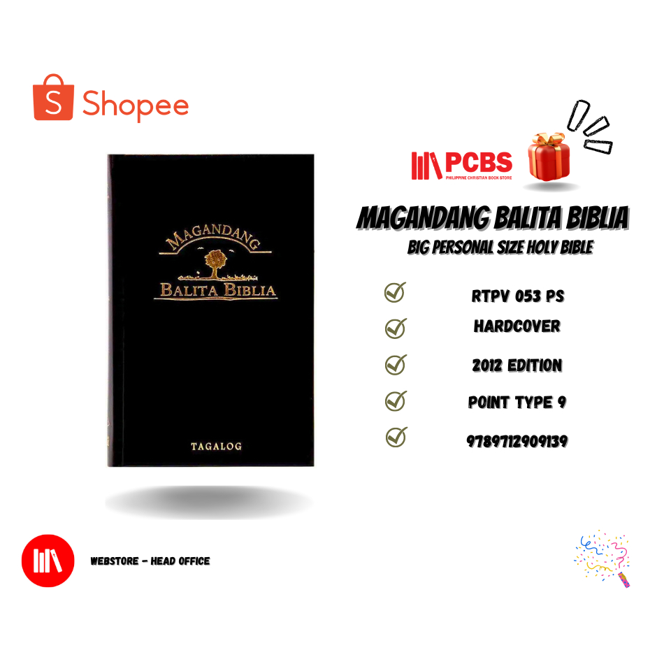 PCBS Magandang Balita Biblia Big Personal Size POINT TYPE 9 Black