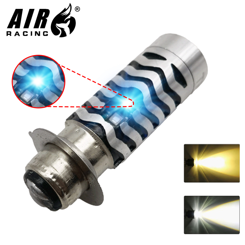 Dual Color BA20D H4 Motorcycle Electric LED Headlight Bulbs Hight Low