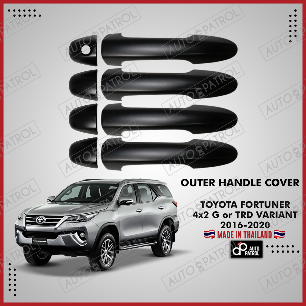 TOYOTA FORTUNER 2016 2020 4x2 G Or TRD Handle Cover Garnish Matte Black