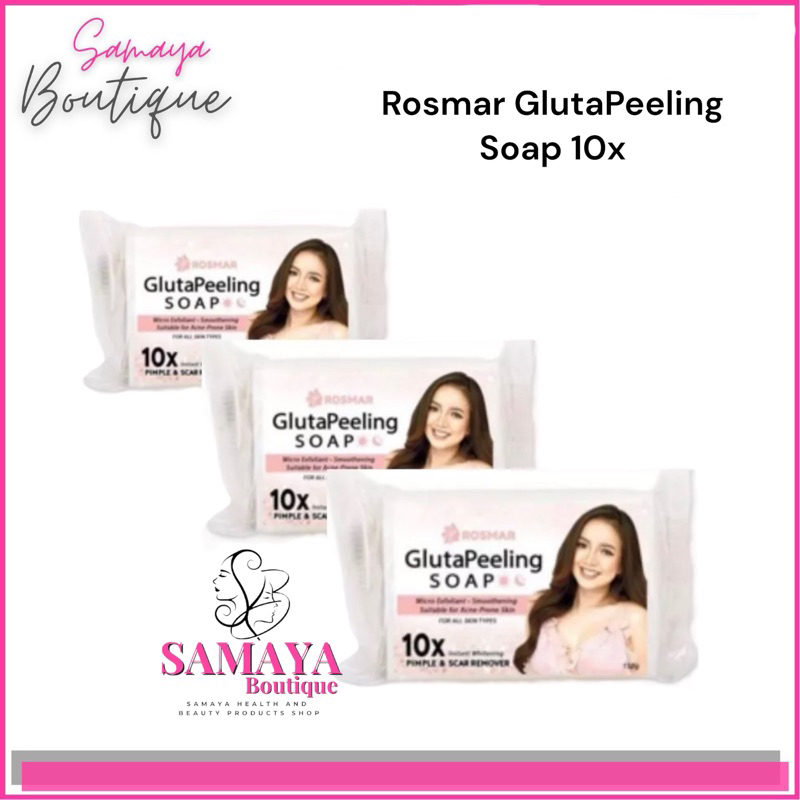 ROSMAR Gluta Peeling SOAP 10x Instant Whitening Pimple And Scar Remover