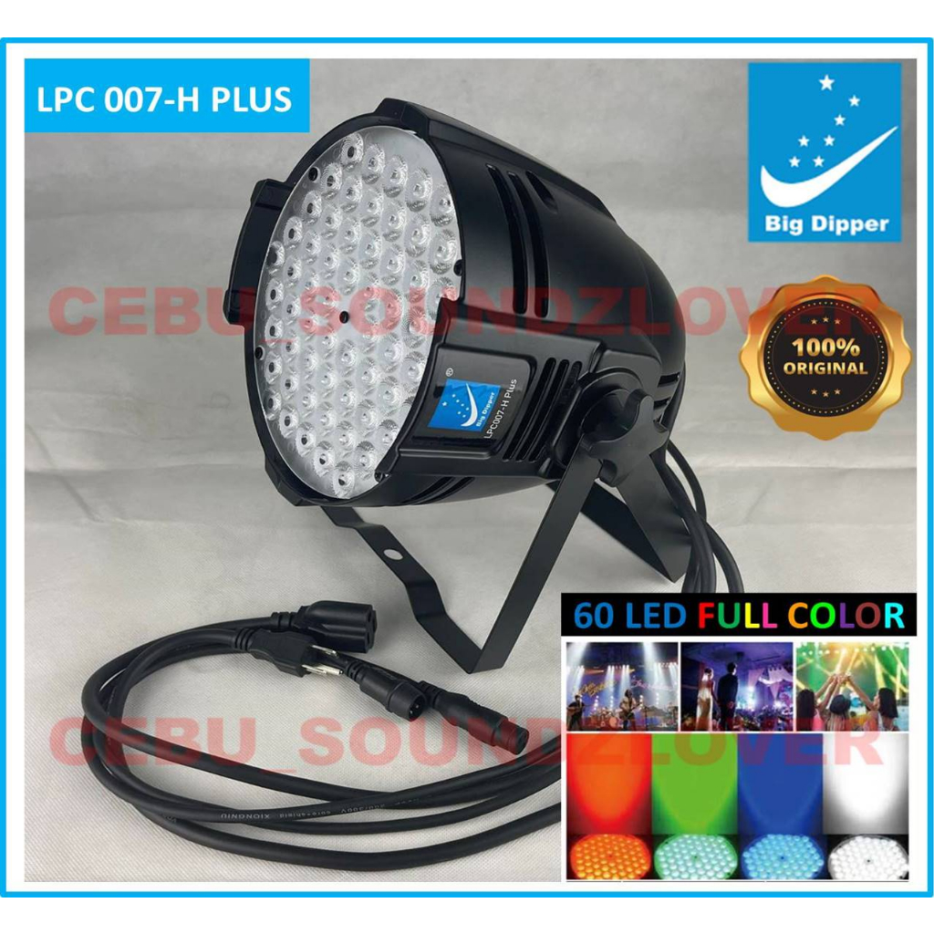 Big Dipper LPC007 H PLUS Par 60 LED 3W 3in1 Full Color RGB With 4 Dmx