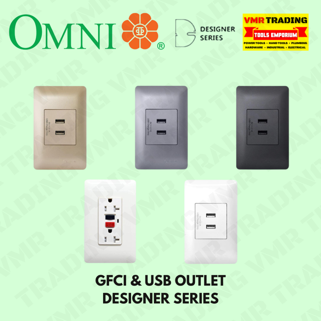 Omni Gfci Usb Outlet Designer Series Vmr Trading Shopee Philippines