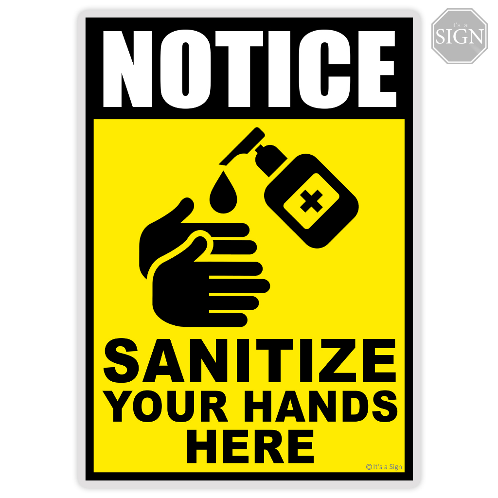 Sanitize Hands Here Sign Laminated Signage A4 A5 Size Shopee