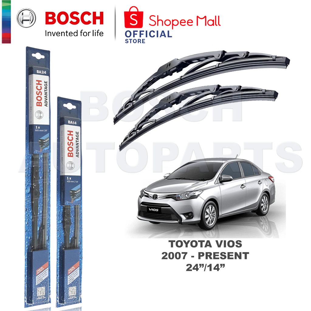 Bosch Wiper Blade Set For Toyota Vios 2007 Present Advantage 24 14