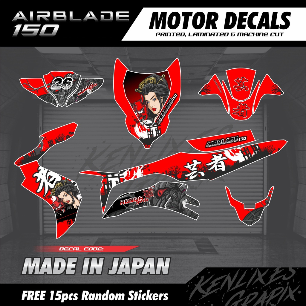 Honda Airblade 150 Full Body Decals Sticker Machine Cut Shopee