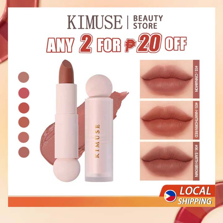 KIMUSE Matte Lip Glaze Tint Waterproof Lipstick Long Lasting Lip Balm