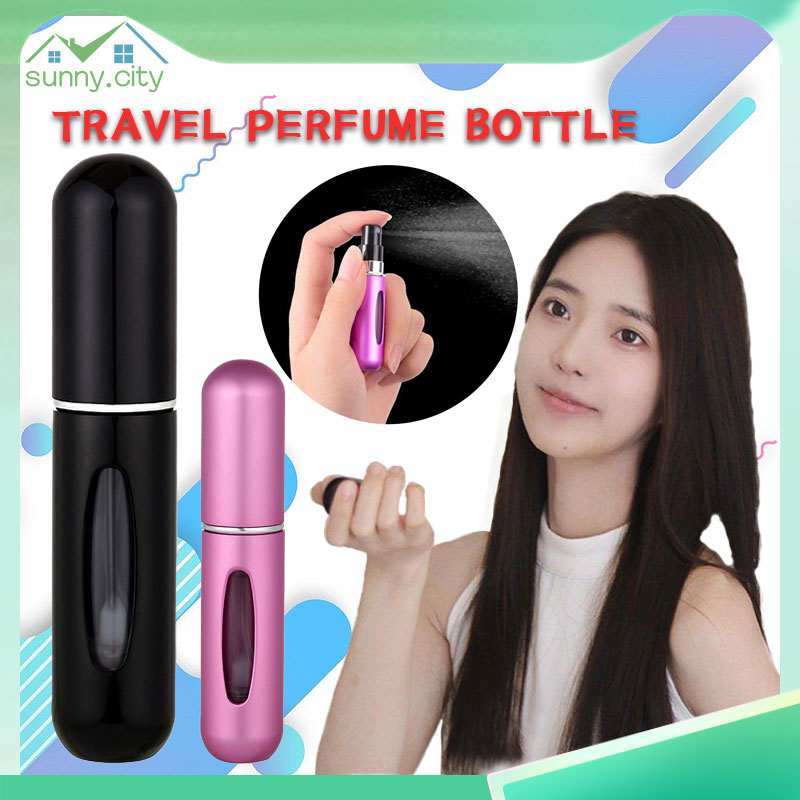 Mini Perfume Refillable Spray Bottle Travel Atomizer Portable Aluminum