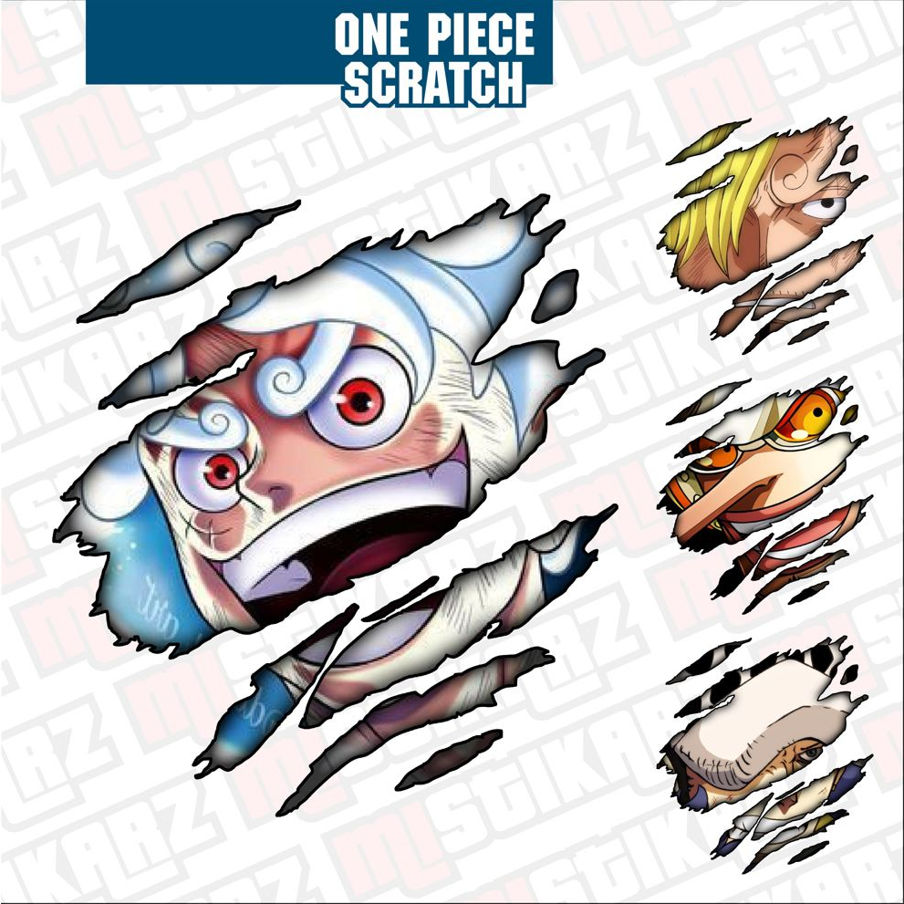 One Piece Scratch Anime Waterproof Sticker Shopee Philippines