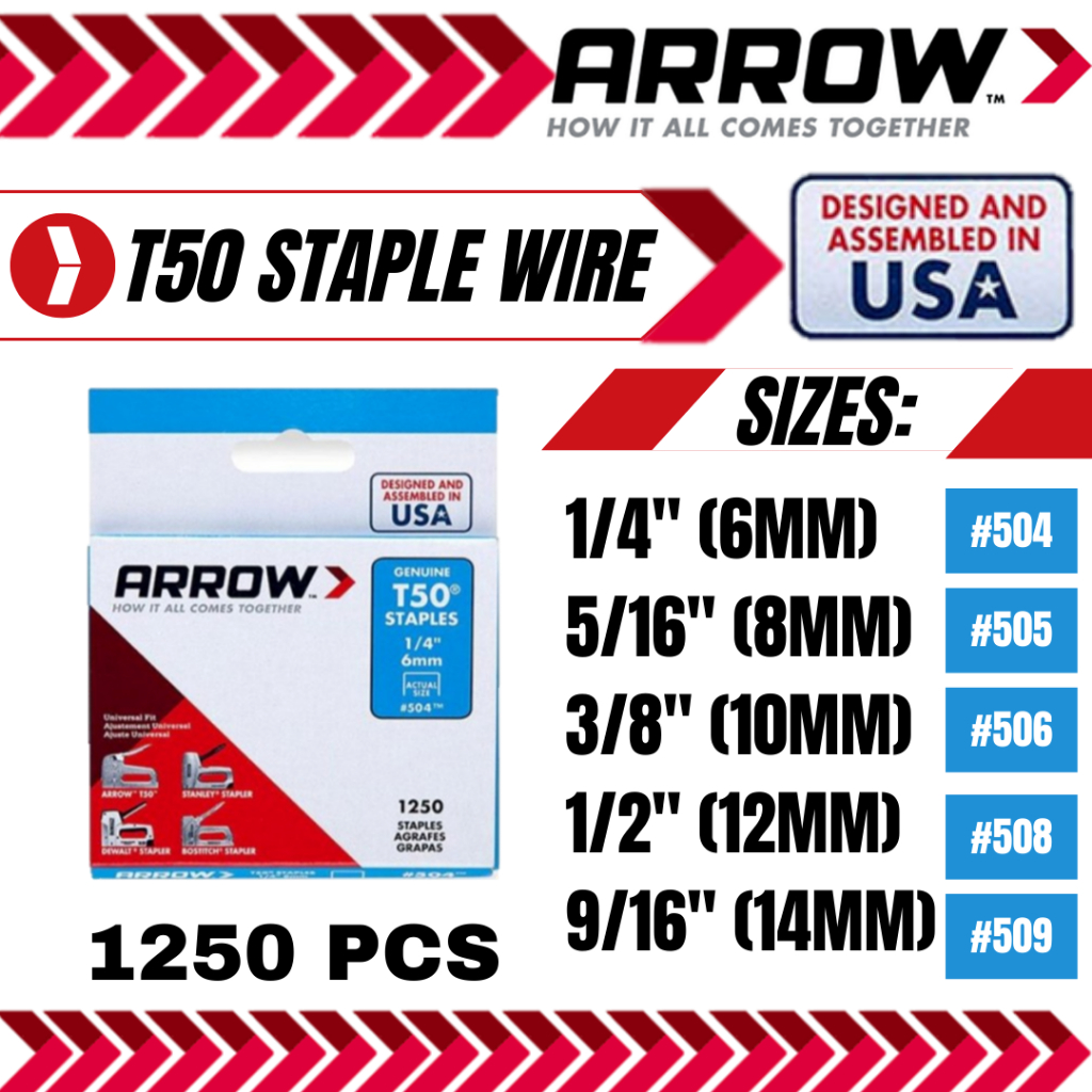 Arrow Staple Wire T Mm Mm Mm Mm