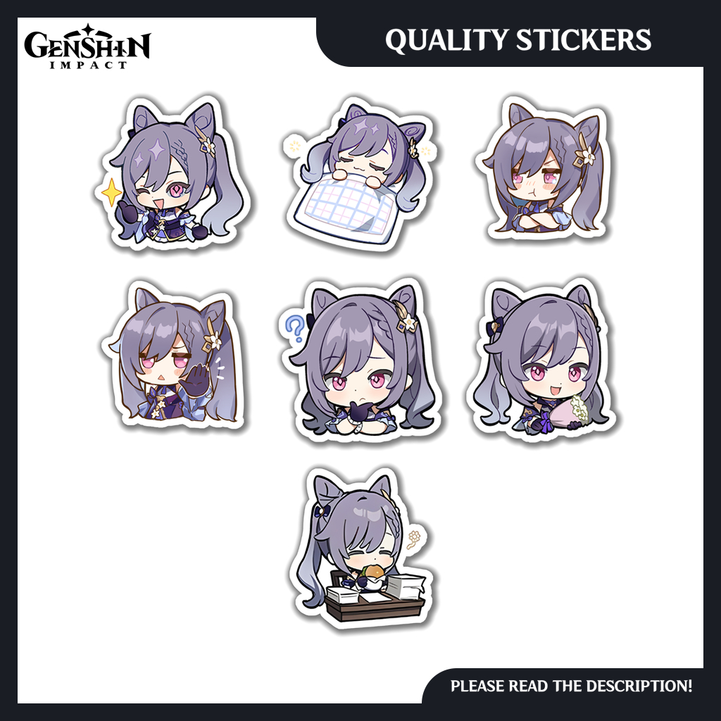 Keqing KFC Collab Genshin Impact Emoji Stickers Shopee Philippines