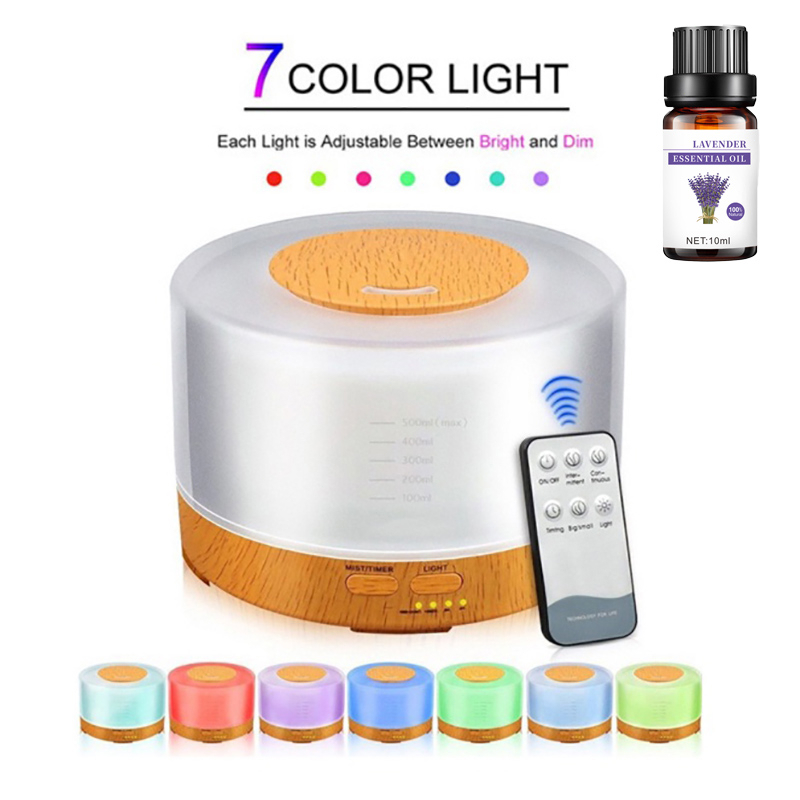 500ML 7 LED Humidifier With Essential Oil Ultrasonic Aromatherapy