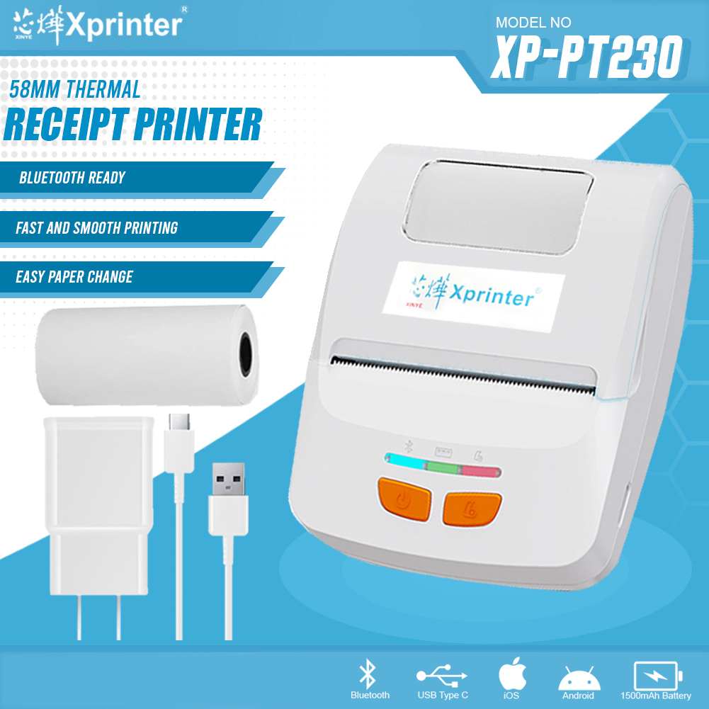 XPRINTER XP PT230 Portable BLUETOOTH USB VERSION Handheld 58mm