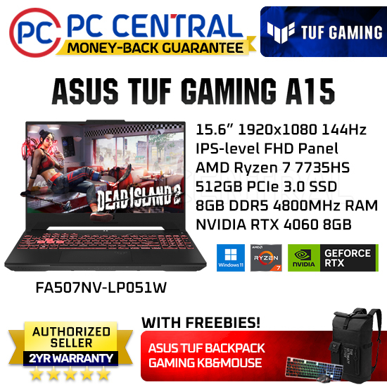 ASUS TUF A15 Gaming Laptop FA507NV LP051W AMD Ryzen 7 7735HS