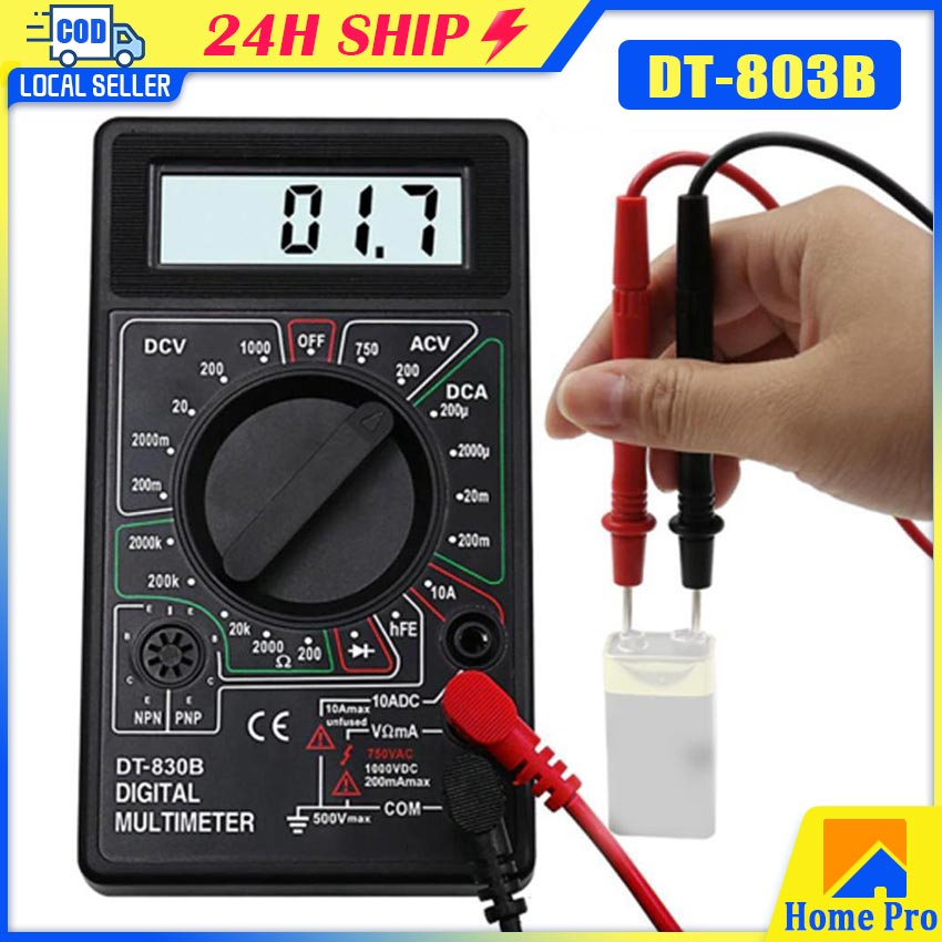 Lcd Digital Multimeter Dt B Electric Voltmeter Ammeter Ohm Tester Ac