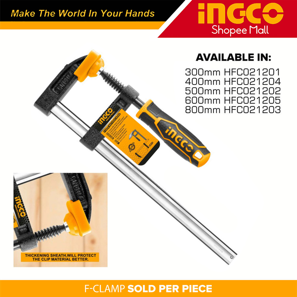 INGCO Industrial F Clamp HFC021201 HFC021202 HFC021203 HFC021204