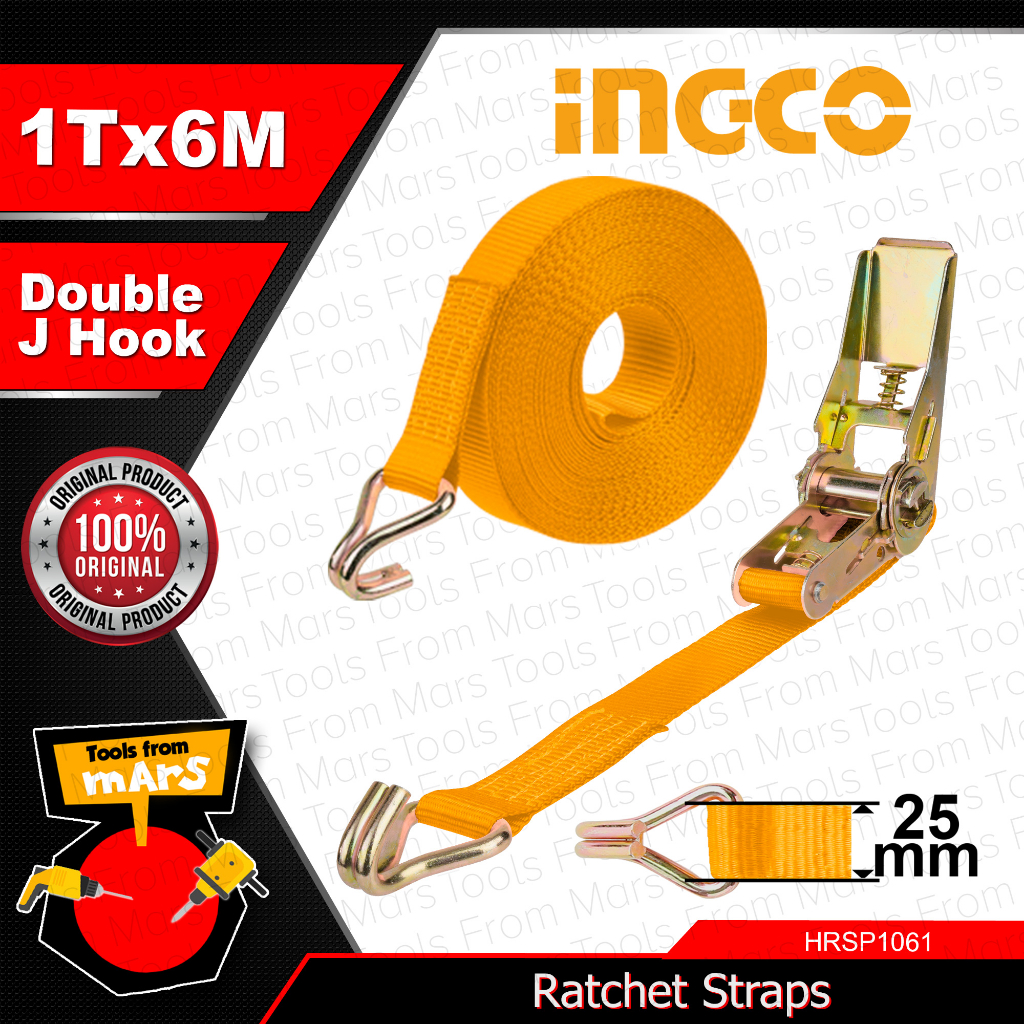 Ingco Ratchet Straps M M Tie Down Straps Belt Motorcycle Straps