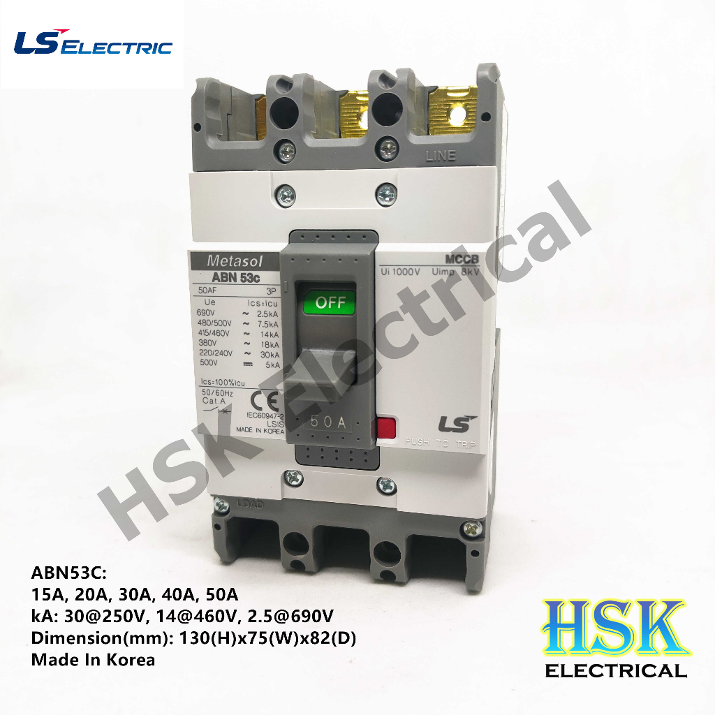 A To A Abn Pole Ls Electric Mccb Molded Case Circuit Breaker