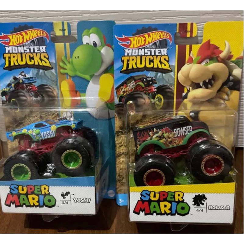 Hot Wheels Monster Truck Super Mario Bros Bowser And Yoshi Ebay My